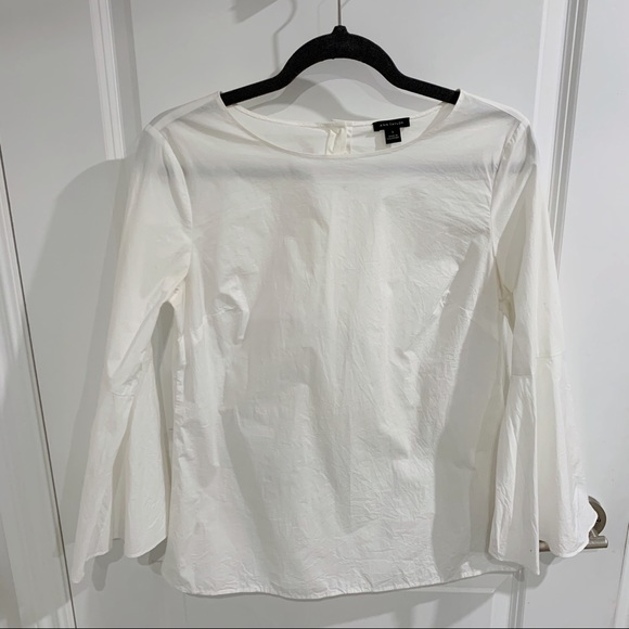Ann Taylor white shirt with balloon sleeves - Picture 2 of 4